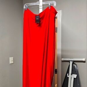 Lux Red Women's Maxi Skirt